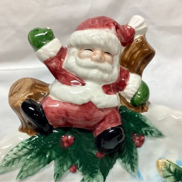 -Ceramic Santa Claus - Candy or Cookie Dish Holiday - Picture 4 of 7